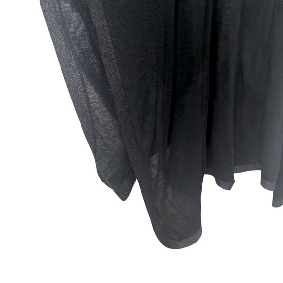 LAUREN Ralph Lauren Black Shawl Light Knit Metallic Border Evening Wrap - Picture 9 of 9